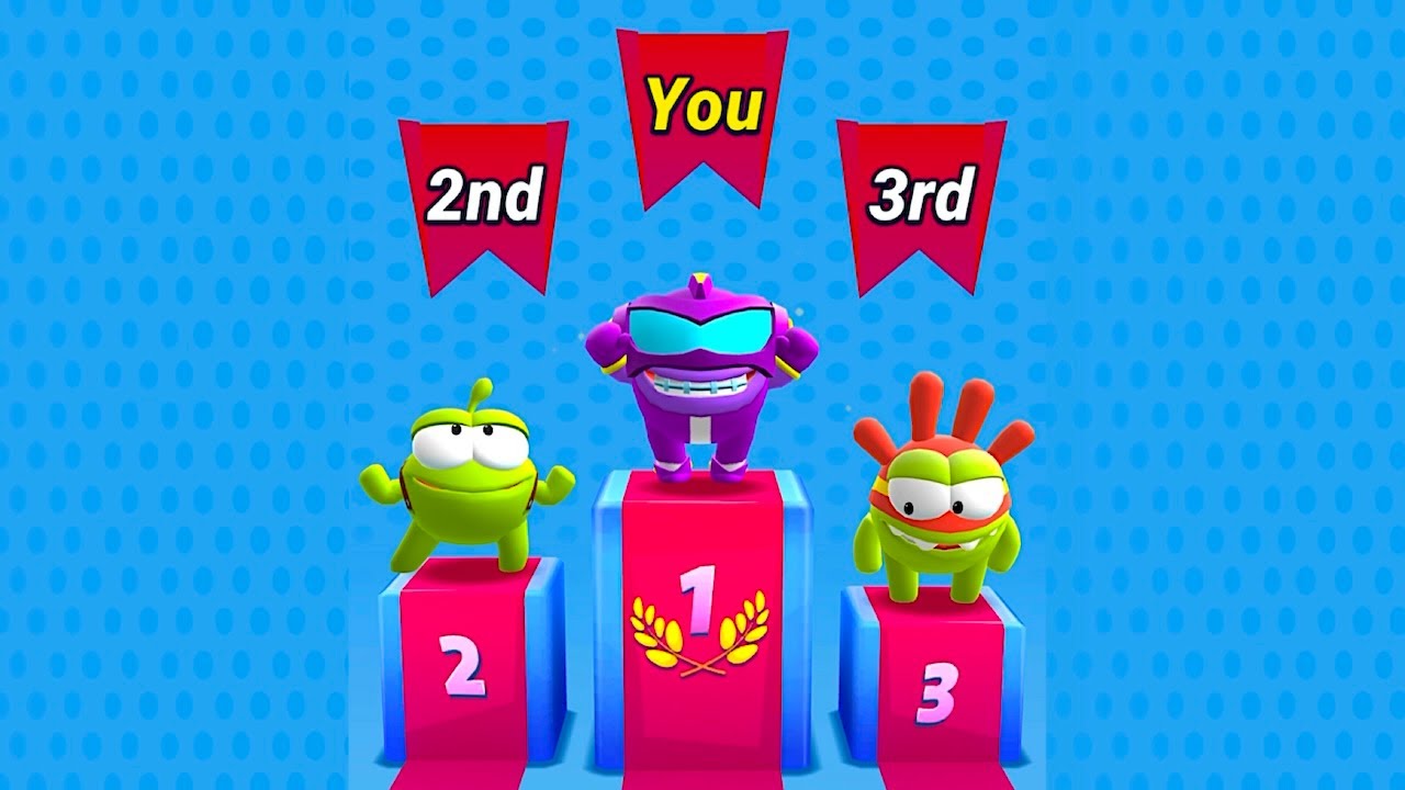 Purple Cyborg Nom Wins The Run 100 - Om Nom Run