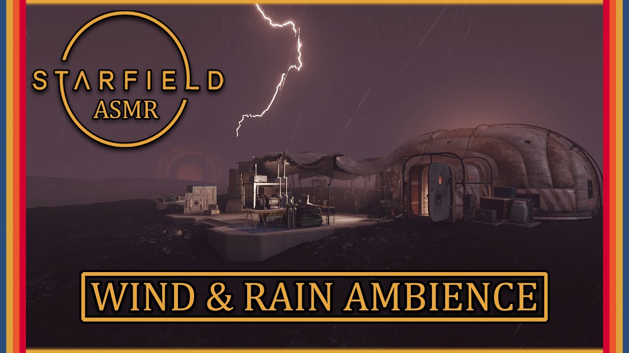 Stormy Night on a Moon • Starfield Ambience | 3 Hours ⛈️