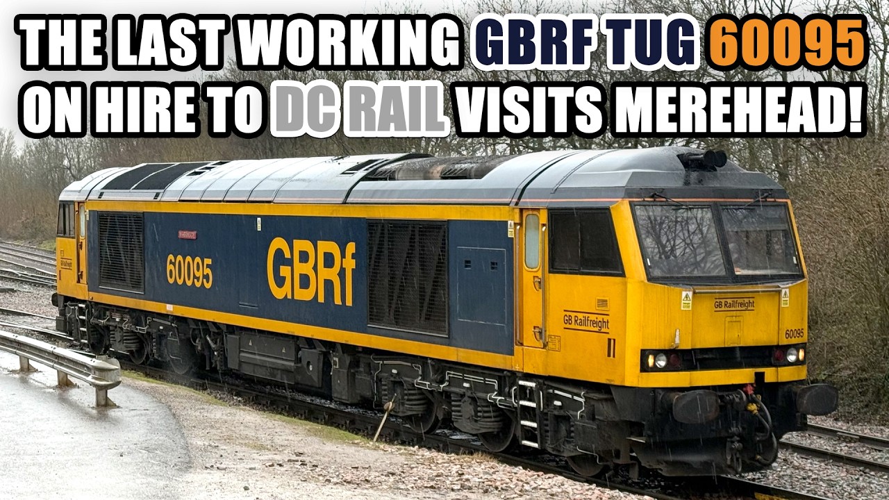 The last working GBRF Class 60 60095 'Whernside' on hire to DCRail on a working to Merehead Quarry!