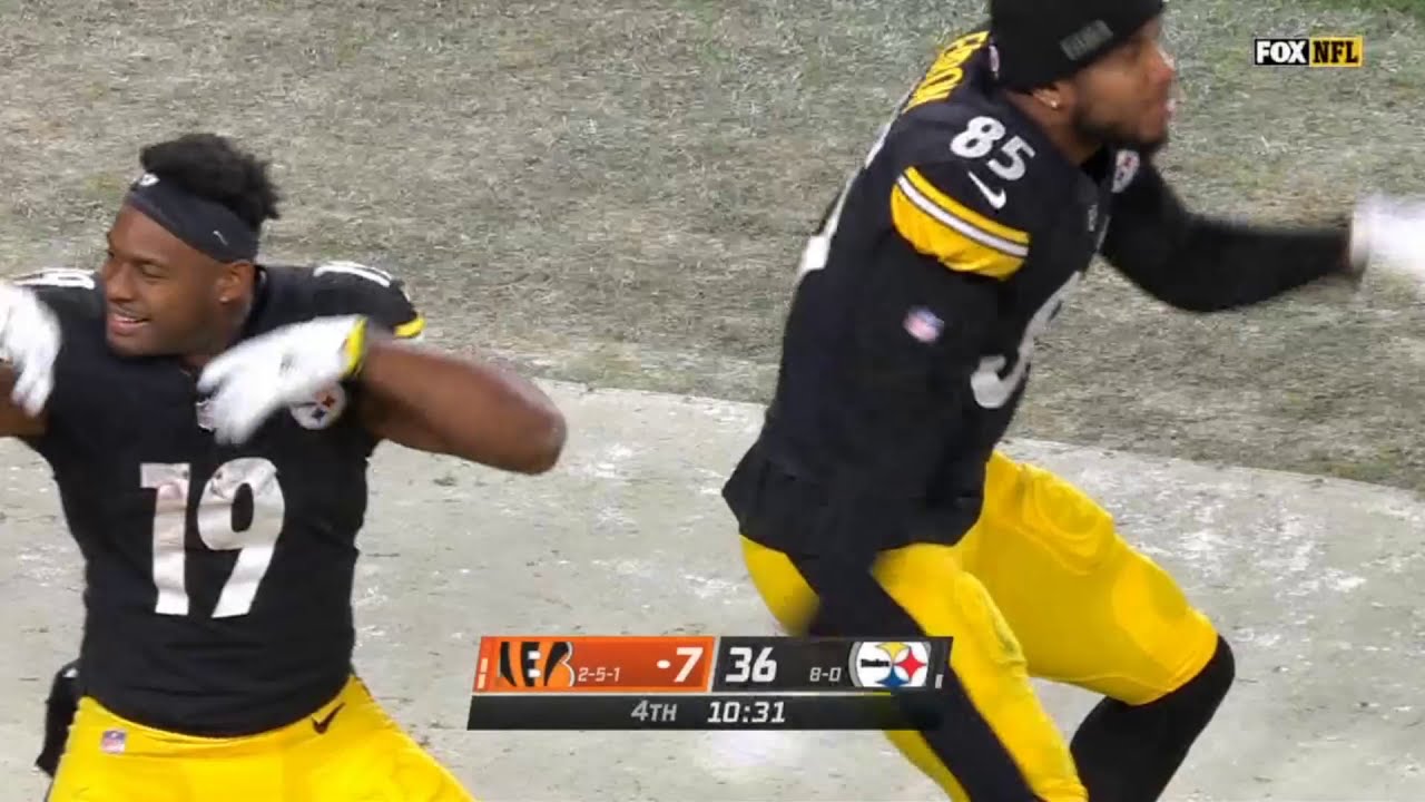 Eric Ebron and Juju Smith-Schuster Celebration Dance After Blowout | Bengals vs. Steelers | NFL