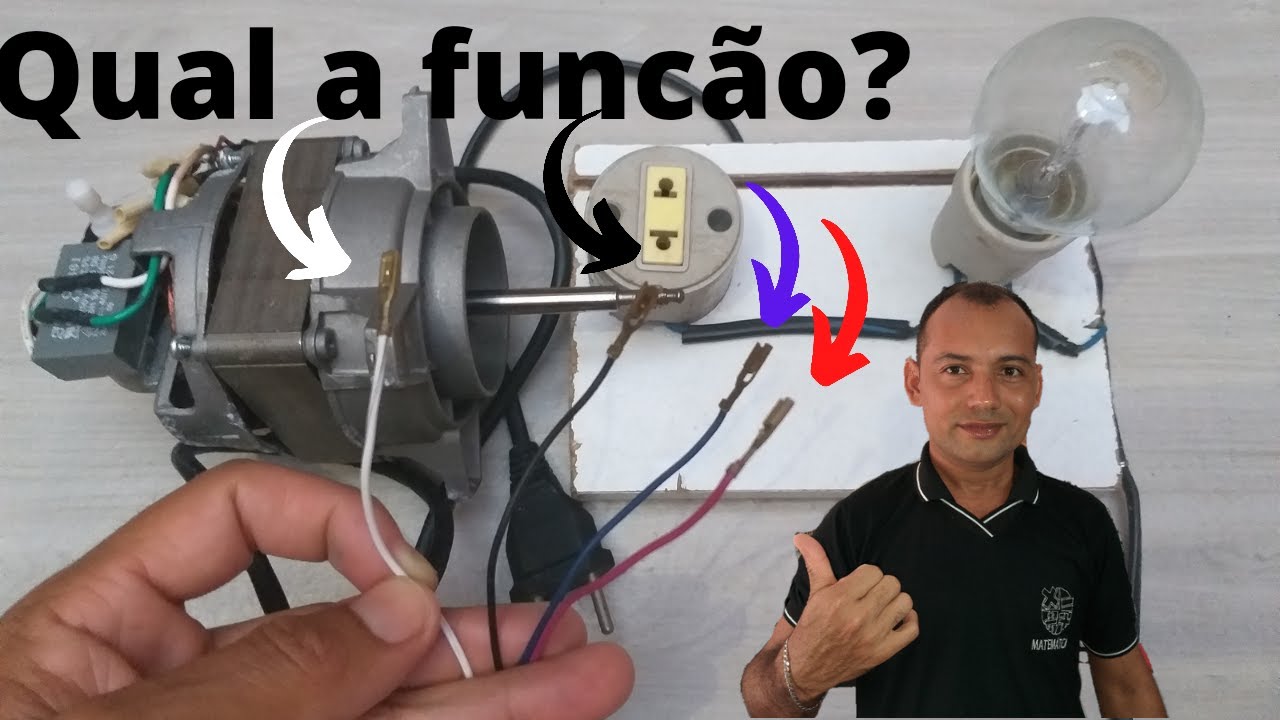 como identificar os fios das velocidades e o linha no Ventilador, com a lâmpada série