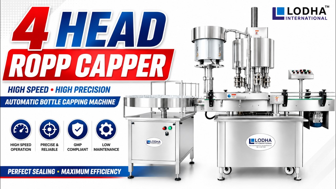 Automatic Four Head Bottle ROPP Capping Machine