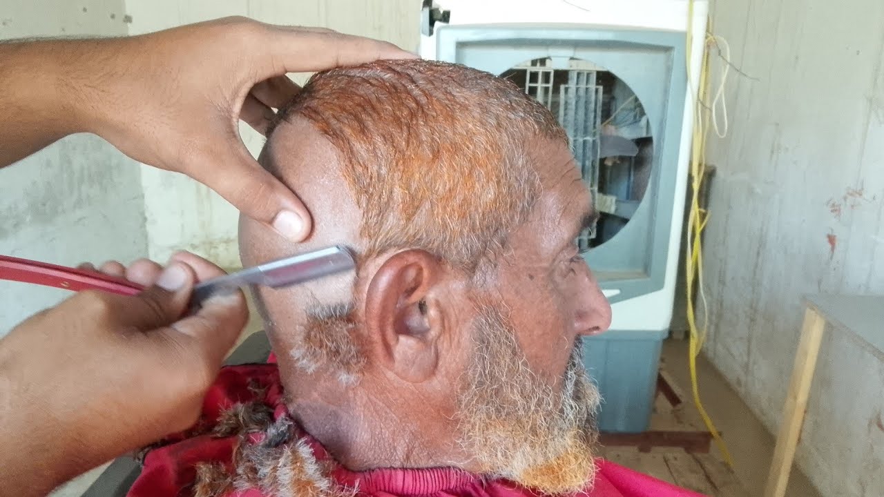 Old Man Head Clean Shave | Smooth Bald Look Transformation | Madni Hair Salon
