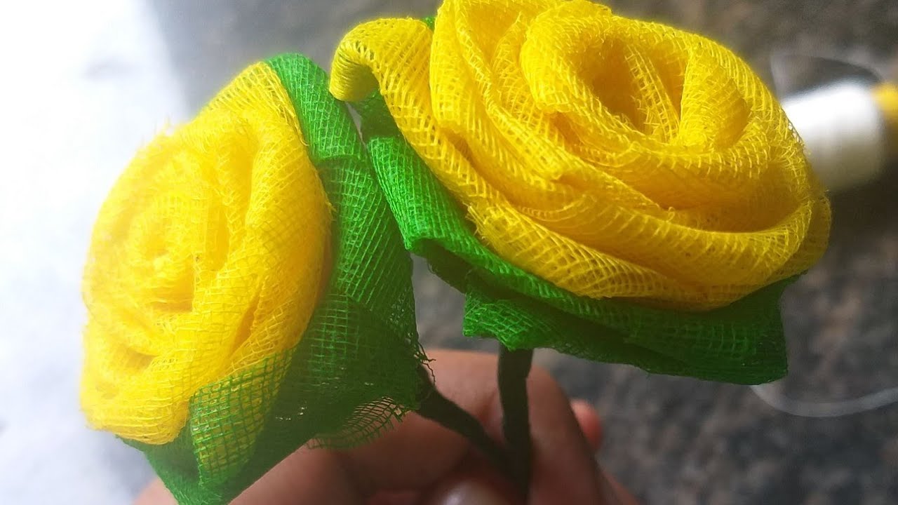 ORGANDY CLOTH FLOWER|very easy method|#flowermaking #flowers