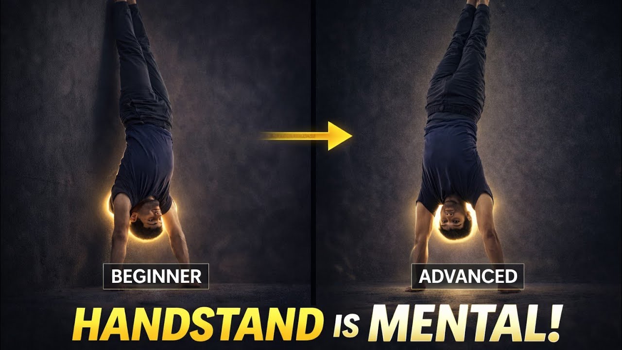 “Handstand Is Mental — Beginner to Strong Balance Transformation 🔥🤸‍♂️”