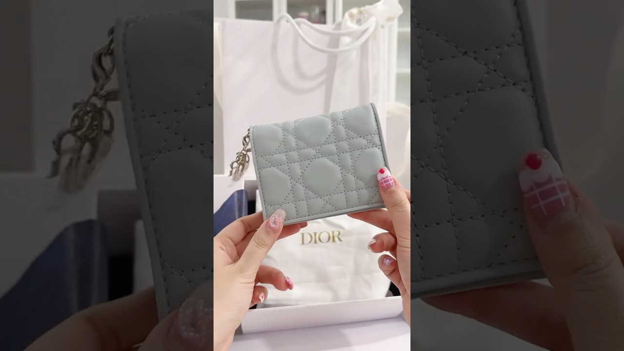 Unboxing Mini Lady Dior Wallet in Cèleste Blue 🩵✨
