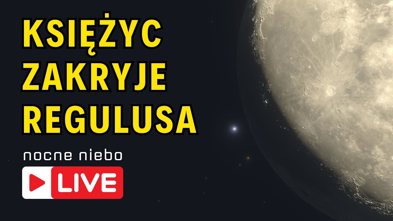 Księżyc zakryje dziś jasną gwiazdę Regulus - Nocne Niebo Live