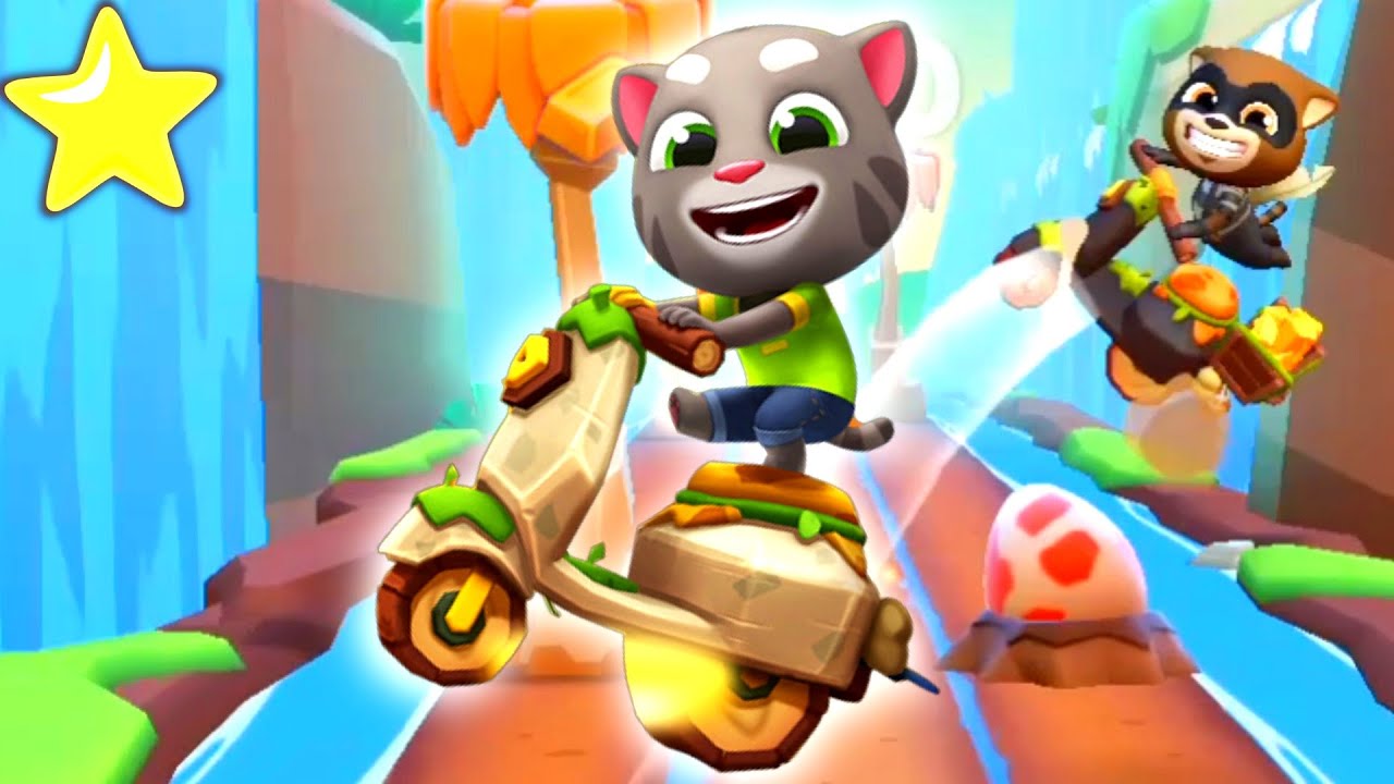 Talking Tom Gold Run 2 #14  Том, Гонки на мотоциклах и Новое Путешествие во времени! На весь экран