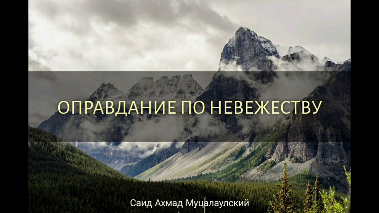 ОПРАВДАНИЕ ПО НЕВЕЖЕСТВУ - Саид Ахмад Муцалаулский رحمه الله.