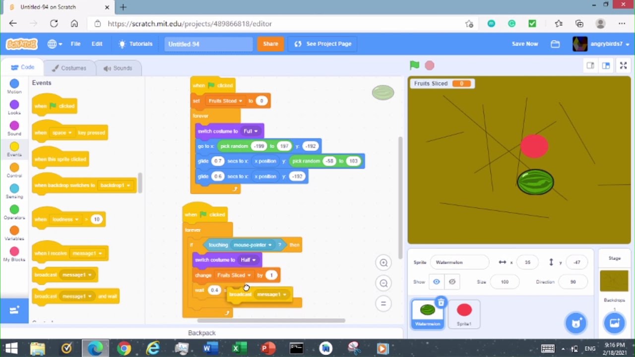 Scratch  3.0 Tutorial | How to make Fruit Ninja game in Scratch(Part 1)| Easy Scratch Game  Tutorial