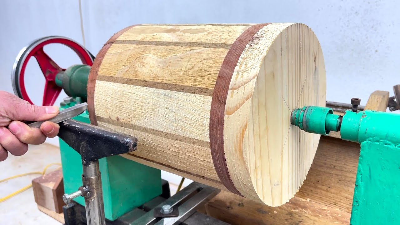 Amazing Woodturning : Extremely Bold Idea With Amazing Work On Wood Lathe!