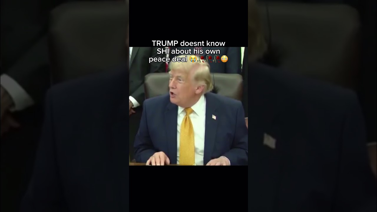 Trump doesn&rsquo;t know SHI about his own peace deal 😭