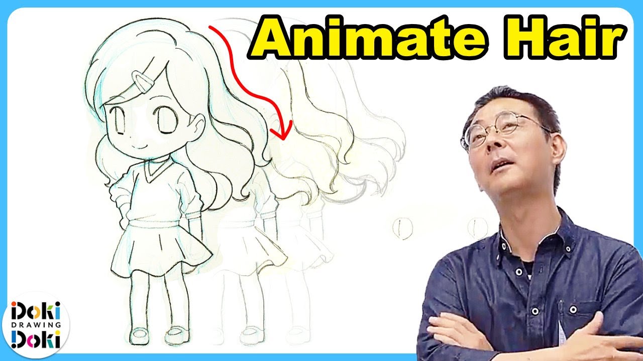 Learn Japanese Animation: Flowing Hair (WINDY)