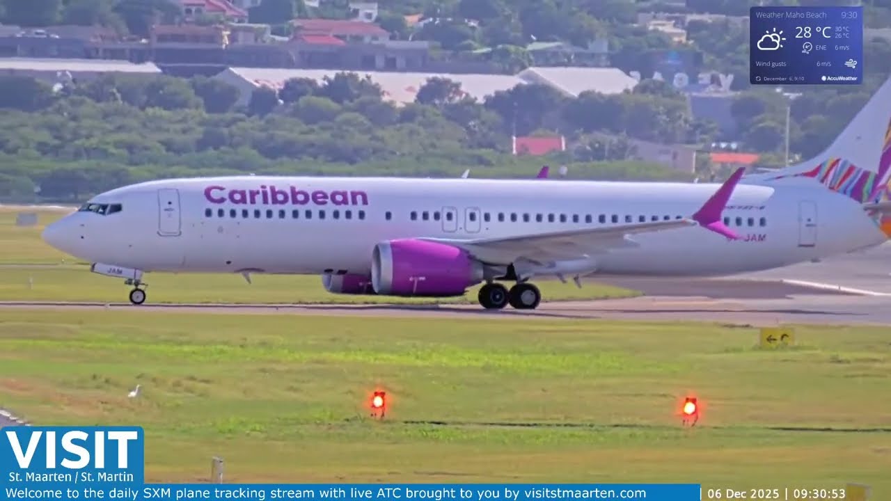 LIVE SXM Airport December 6 ✈️ -  Maho Beach Sint Maarten