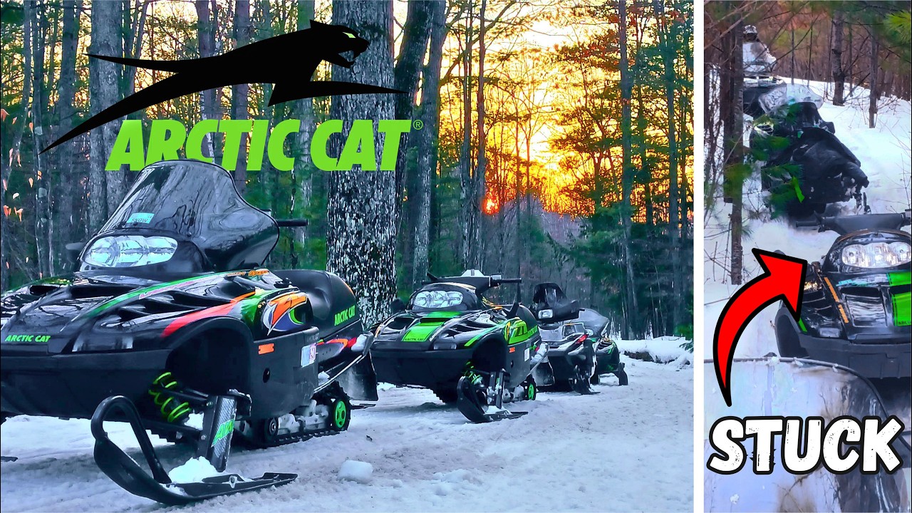 Getting Stuck In Michigan Backcountry On The Old School Arctic Cats