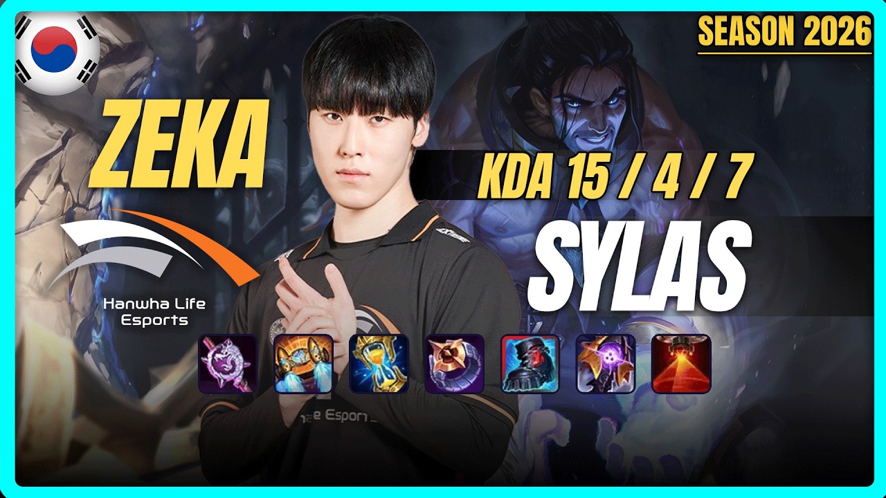 HLE Zeka SYLAS vs LISSANDRA Mid - Patch 26.11 KR Ranked | lolrec