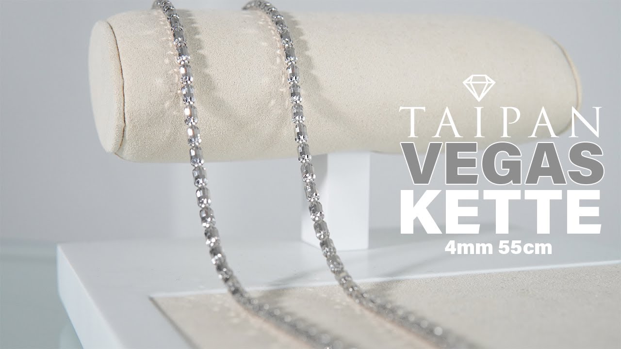 Taipan Vegas Chain 4mm breit 55cm lang bling 925 Sterlingsilber