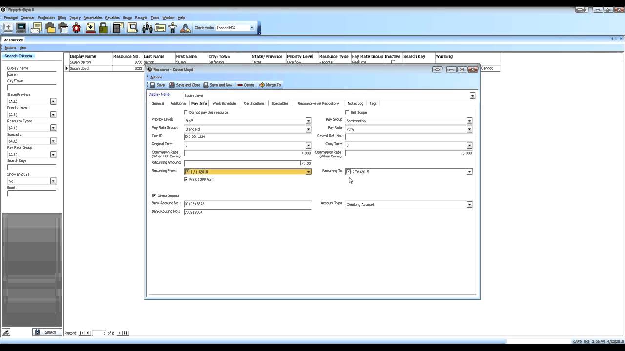 Generate Recurring Payroll Deduction Amounts