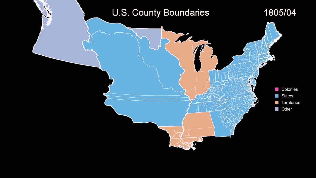 Territorial History of the USA: Every Month for 400 Years