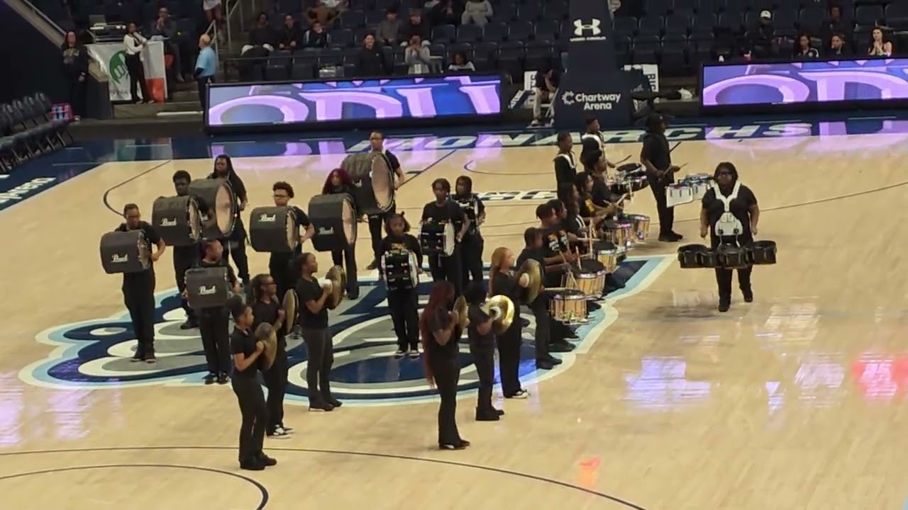 Shark City Drum Corps at ODU - Louisiana basketball game Chartway Arena February 16,2025
