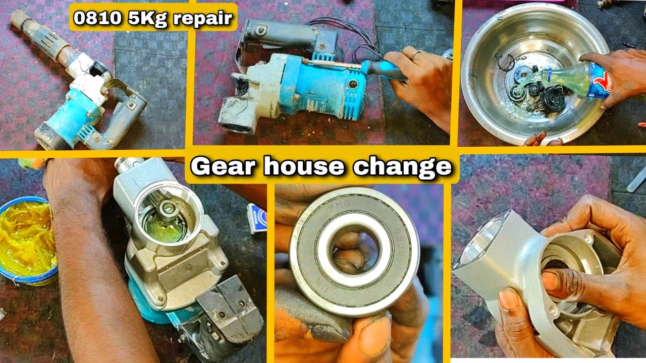 5kg brake Gear housing change || Repair 0810 braker machine GEAR HOUSING change #demolation hammer