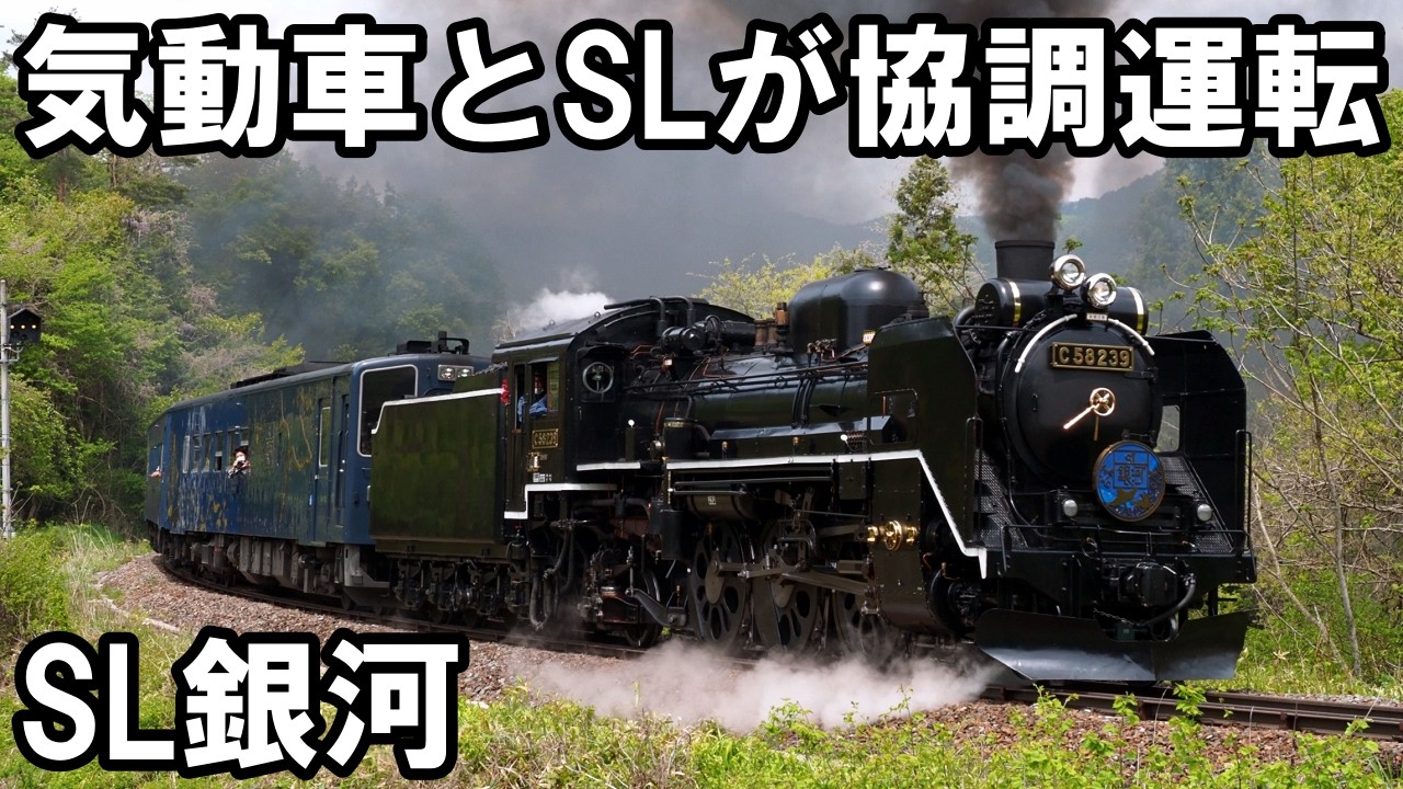【SLを見る】気動車とSLの協調運転- SL銀河(花巻〜釜石)