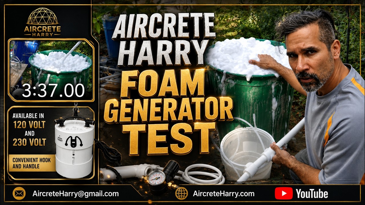 Aircrete Harry Foam Generator Test #Aircrete #AircreteHarryFoamGenerator #foamgenerator #DIY #learn