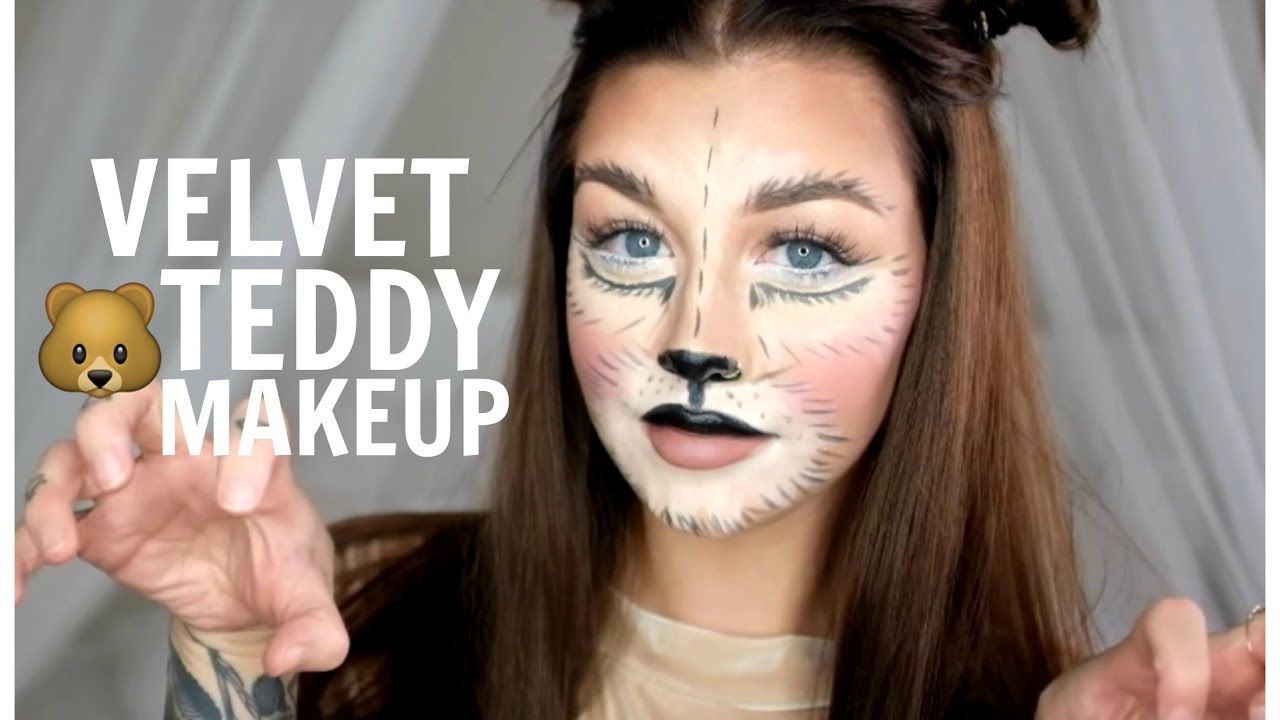 VELVET TEDDY HALLOWEEN MAKEUP!
