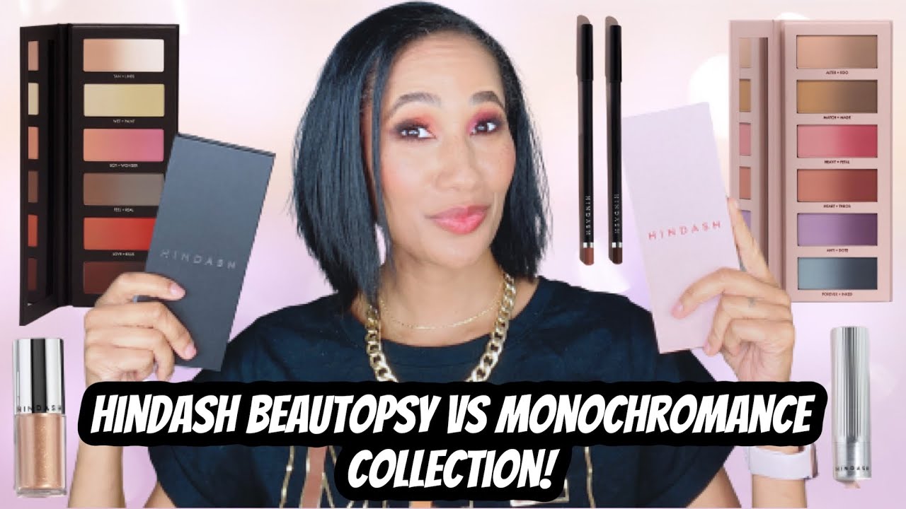 HINDASH MONOCHROMANCE COLLECTION! | Monochromance vs Beautopsy Palette | Full Face Hindash