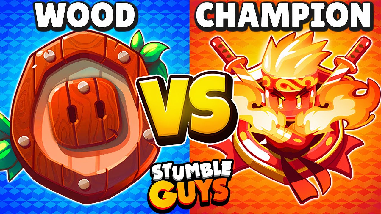 Wood VS Champion in Stumble Guys!