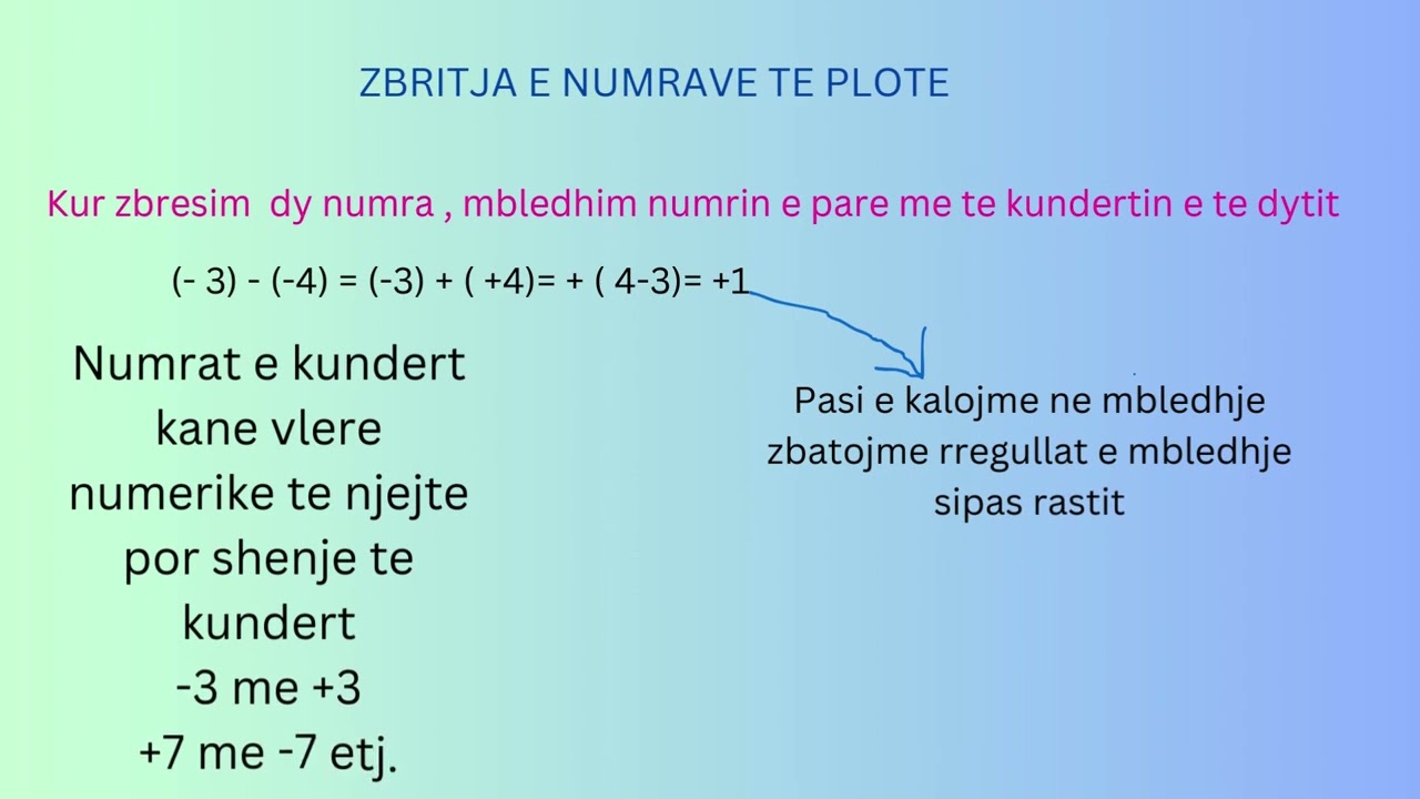 MBLEDHJA E NUMRAVE ME SHENJE