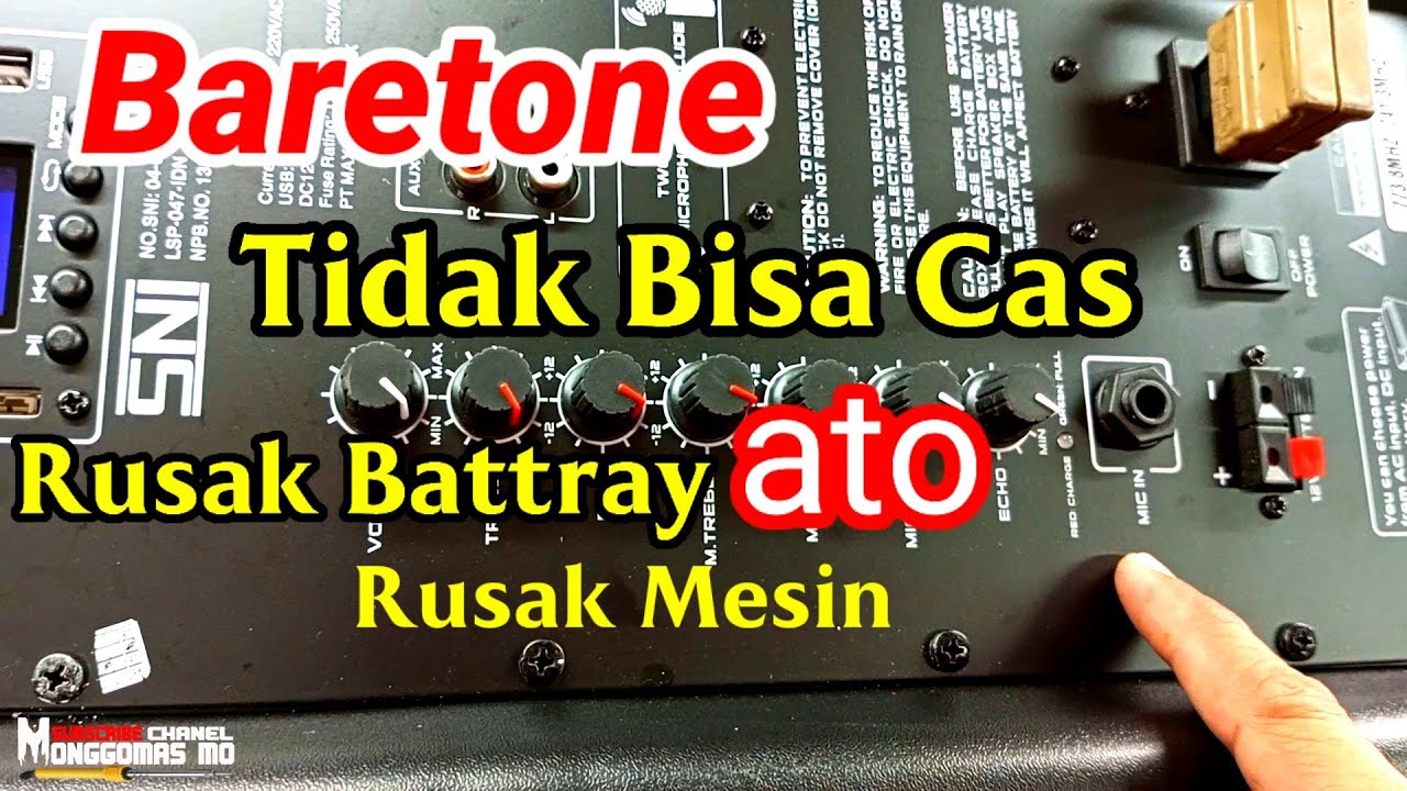 Speaker Aktif Baretone tidak bisa Cas