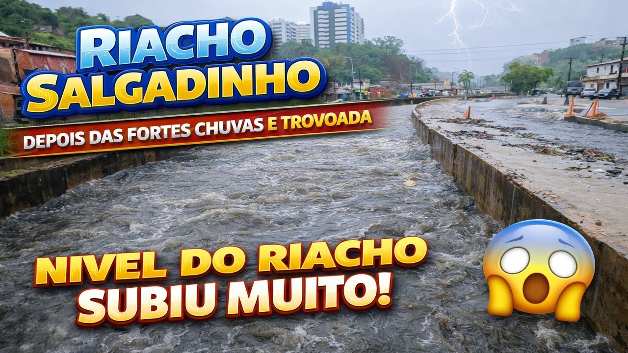 VEJA COMO FICOU O RIACHO SALGADINHO DEPOIS DAS FORTES CHUVAS EM MACEIÓ | VÁRIOS PONTOS ALAGADOS!