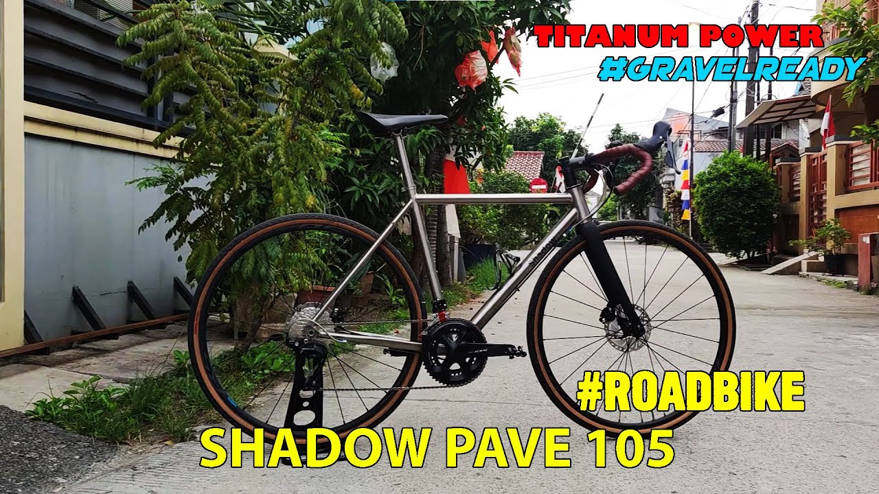 Sepeda Titanium Terjangkau Shadow Pave Titanium Bike with Shimano 105