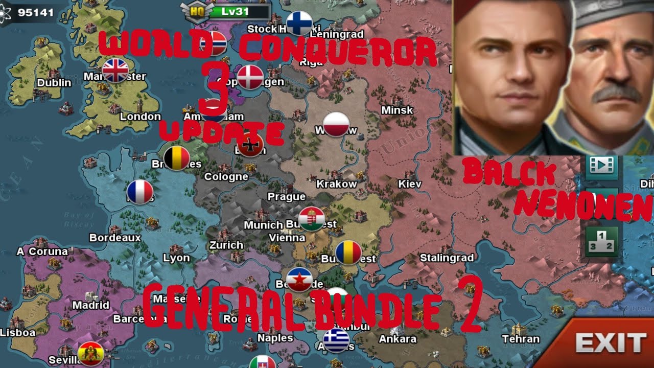 WORLD CONQUEROR 3 UPDATE GENERAL BUNDLE 2 REVIEW (Balck + Nenonen)