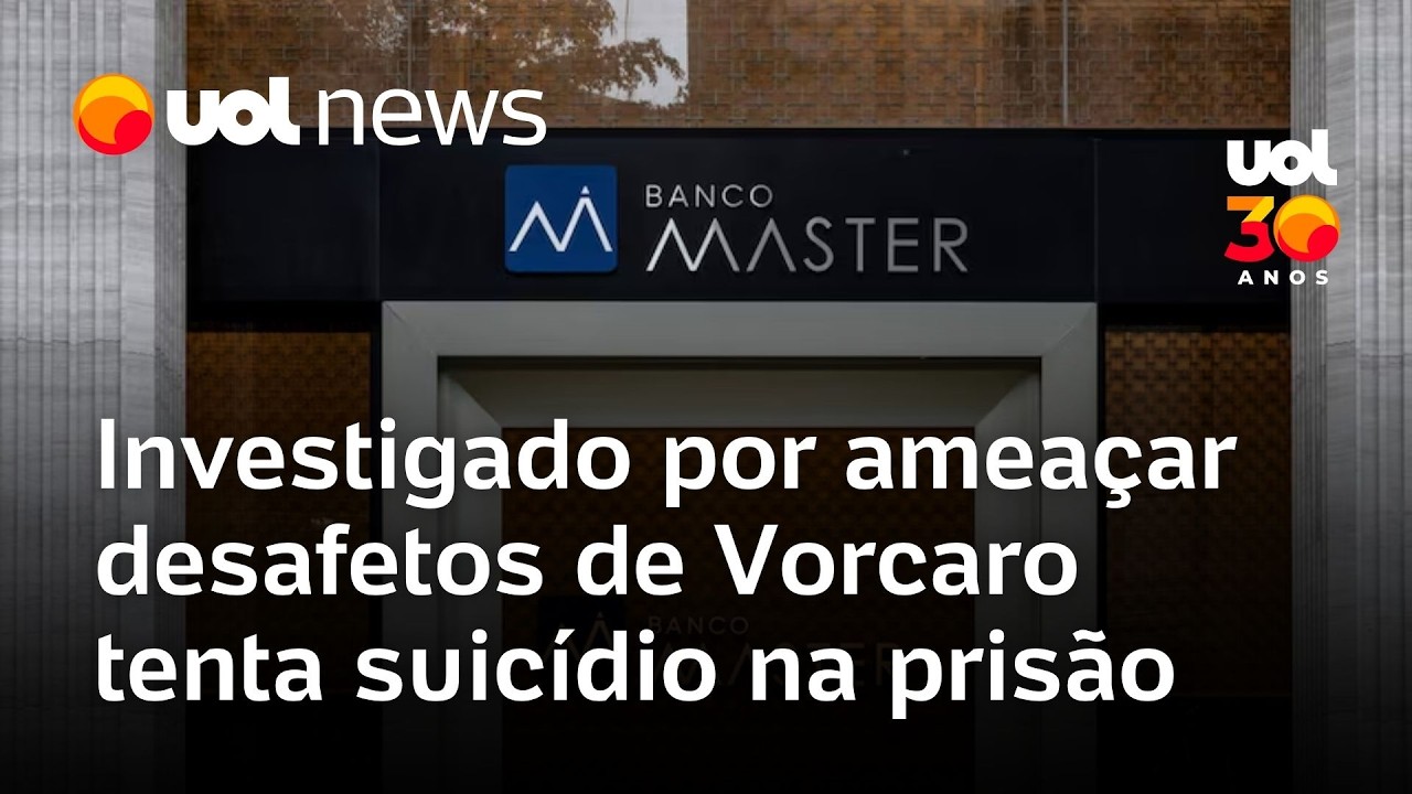 Investigado por ameaçar desafetos de Vorcaro tenta suicídio na prisão, sobrevive e vai para hospital