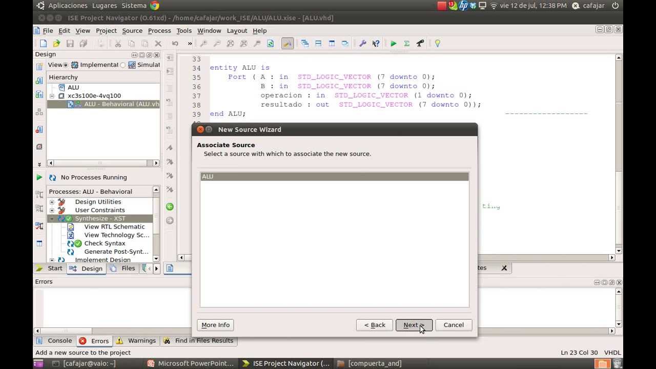 Video 3.1: Simulación en VHDL (Sin modo Gráfico).