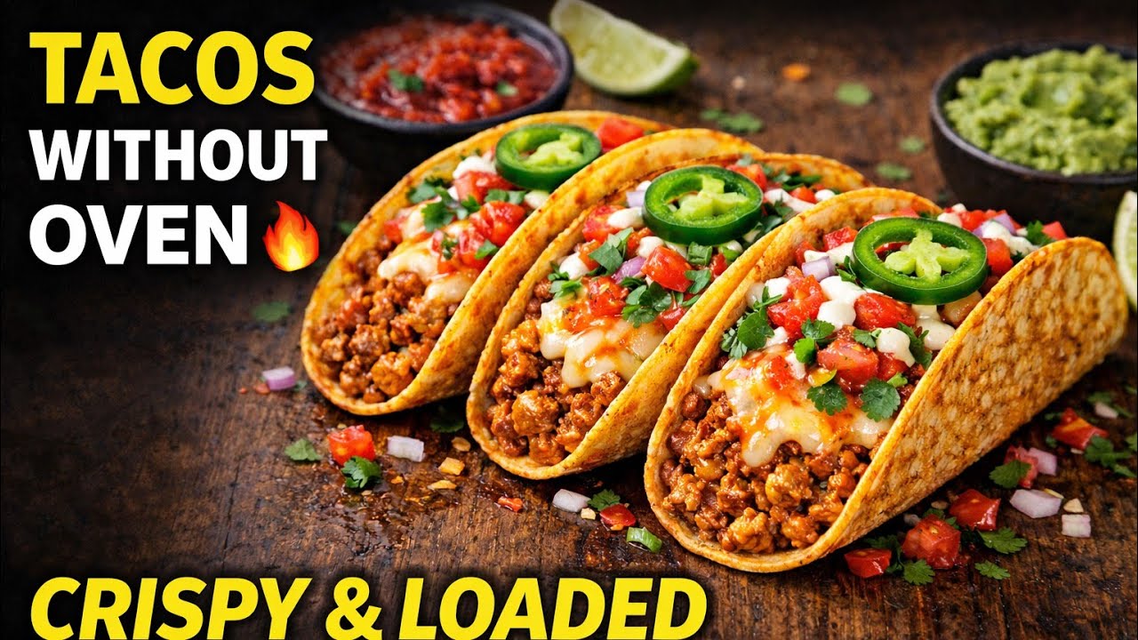 🌮 Homemade Tacos Recipe | Easy, Crispy & Super Delicious! 🌮