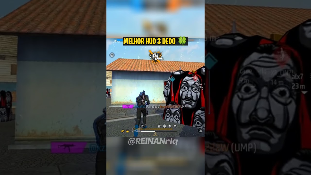 Melhor HUD 3 dedos da atualidade 🦇 // #FreeFire #loud #fluxo #reinanrlq