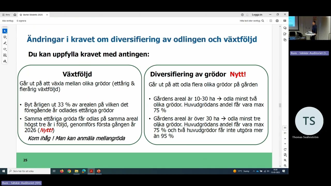 Informationstillfälle om ansökan om åkerstöd 2025 (del 2)