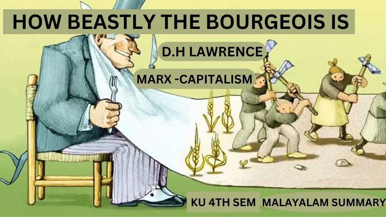 Malayalam explanation for the poem How Beastly the Bourgeois is.