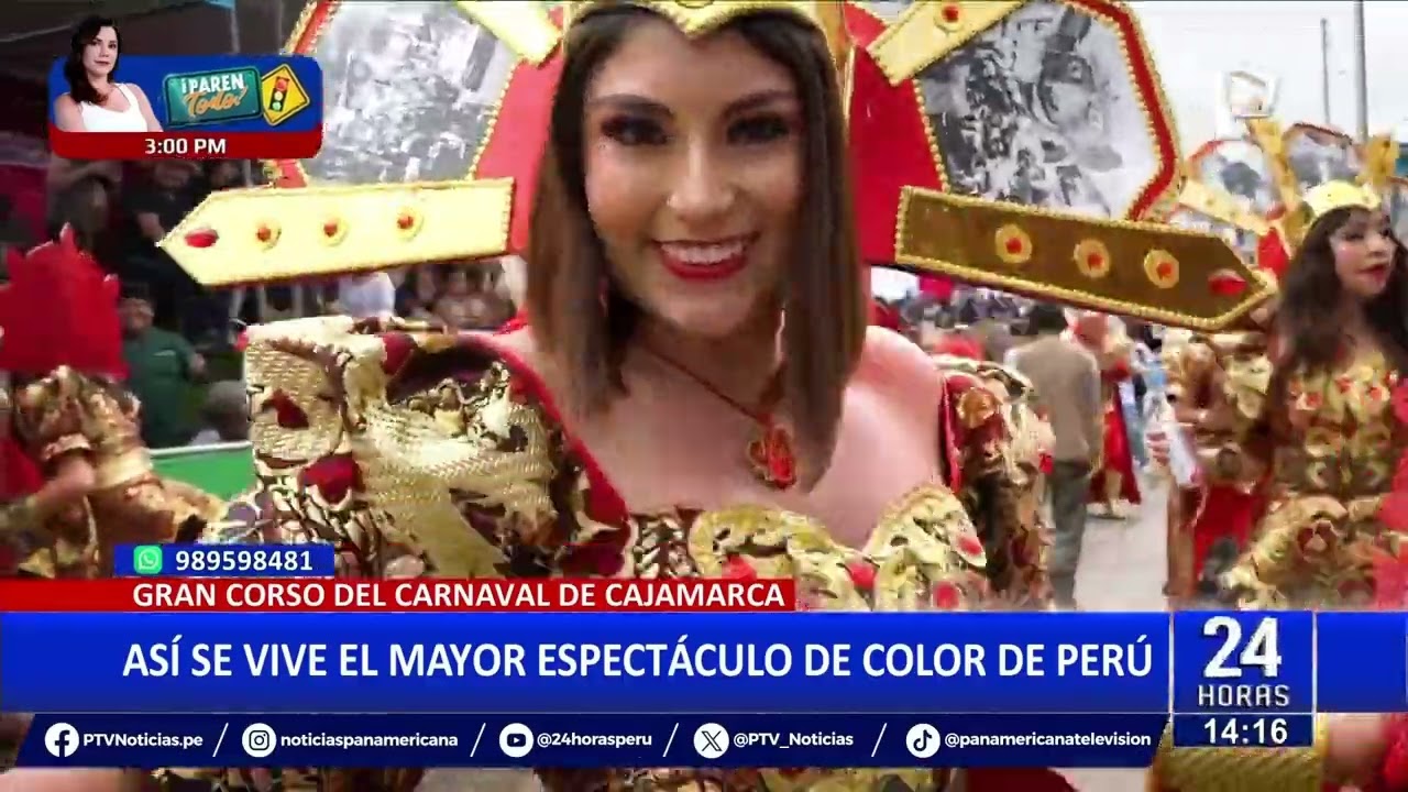 Miles de turistas disfrutan del carnaval de Cajamarca pese a las lluvias