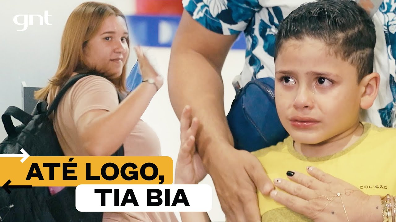 Davi não segurou a emoção na despedida da tia 😭 | Chegadas e Partidas | GNT