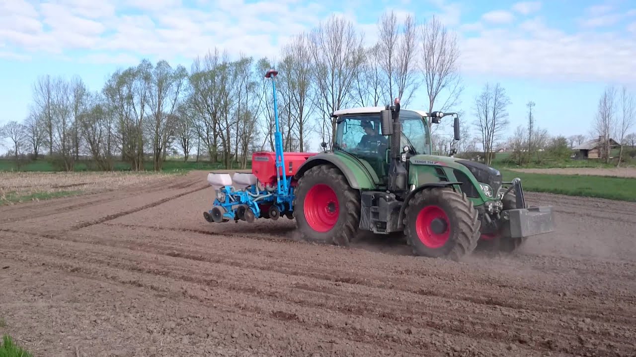 Fendt 714 vario scr, siew kukurydzy monosem
