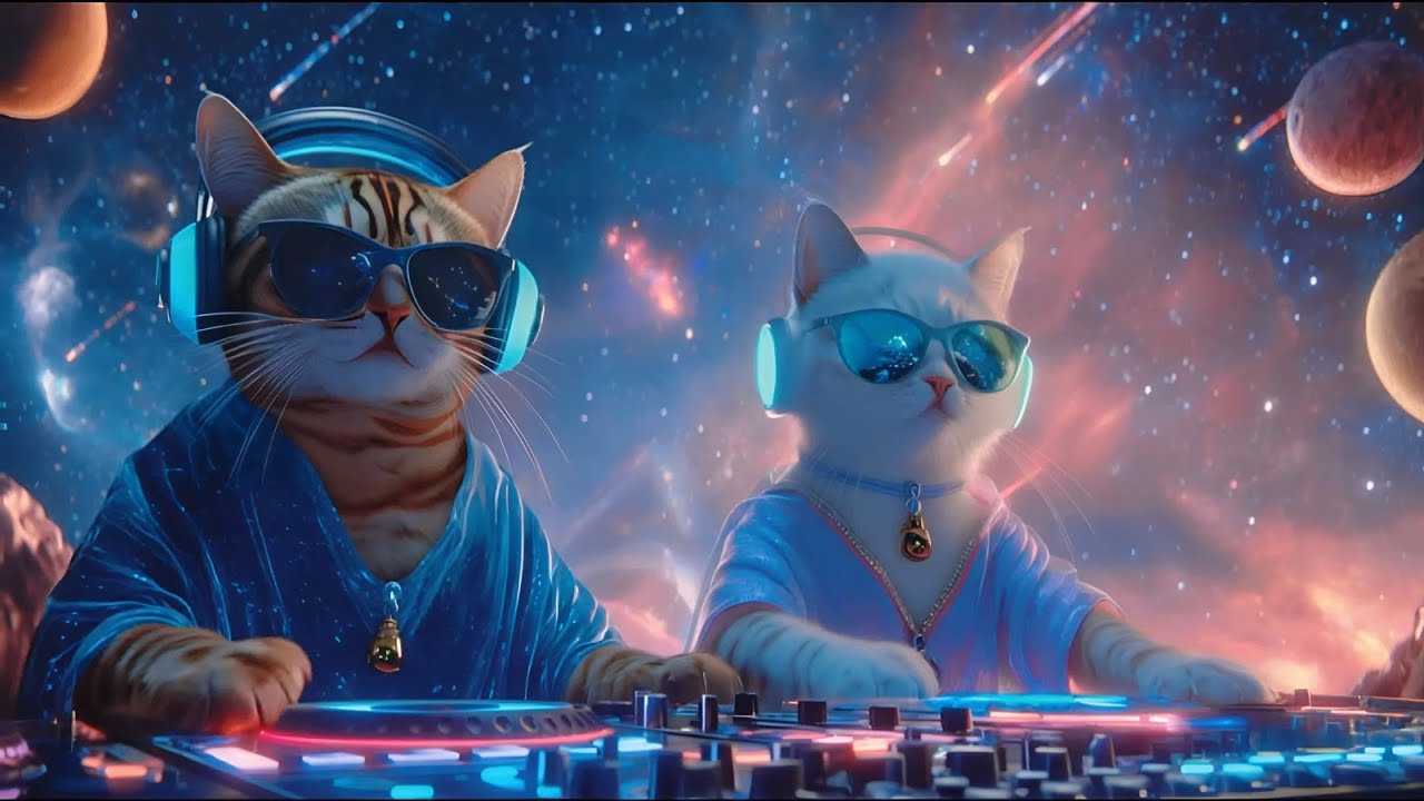DJ MIAWW  Live 24/7 🌇 Cosmic Chill Beats 👽🎶 | Cat Duo DJing Across the Stars 🚀