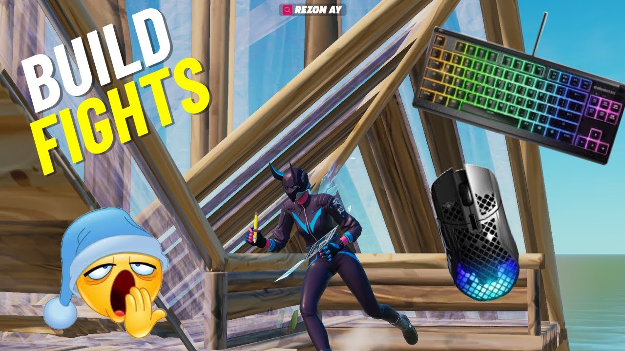 Fortnite Build Fights 😴 SteelSeries Apex 3 TKL ASMR 💤