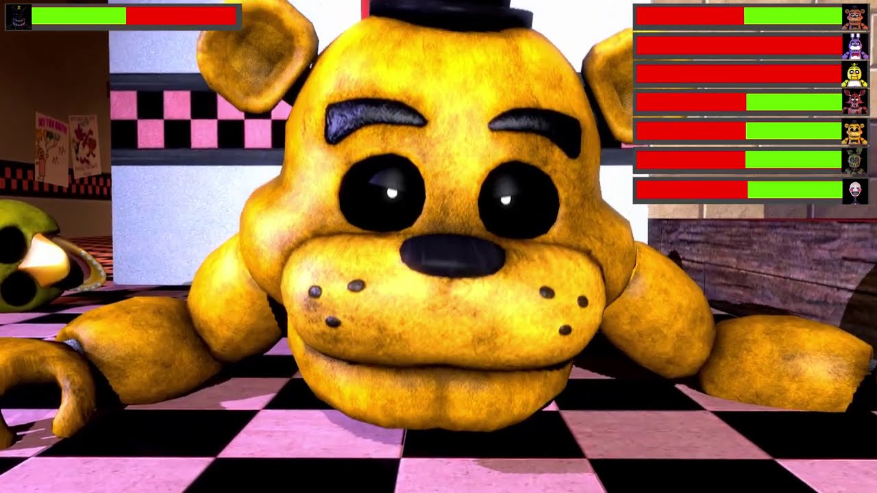SFM FNAF | FNAF 1 VS. Nightmare [Healthbars]