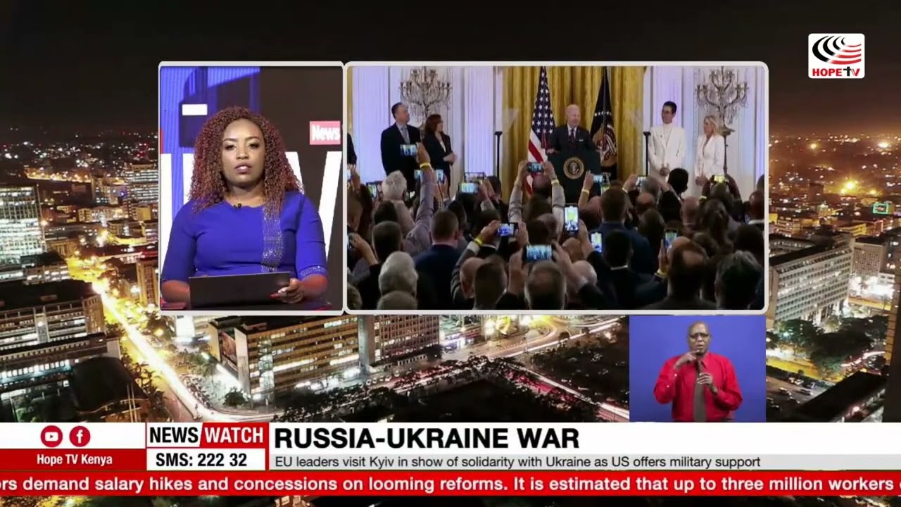 EU leaders visit Kyiv in show of solidarity with Ukraine as US offers military support