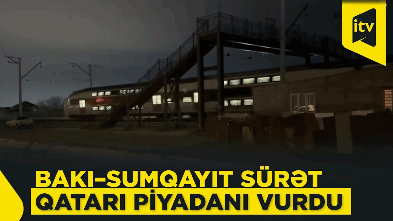 Bakıdan Sumqayıt istiqamətində hərəkətdə olan s&uuml;rət qatarı piyadanı vurdu