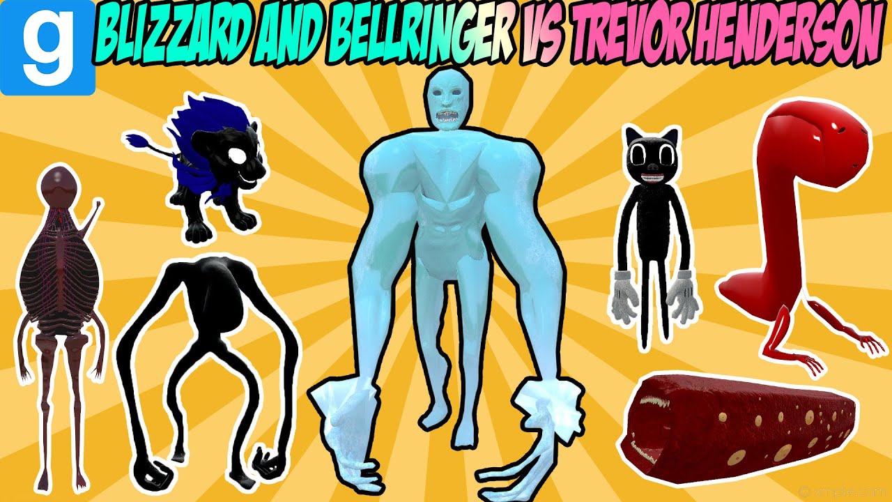 BLIZZARD AND BELLRINGER VS TREVOR HENDERSON CREATURES! - Garry's Mod Sandbox